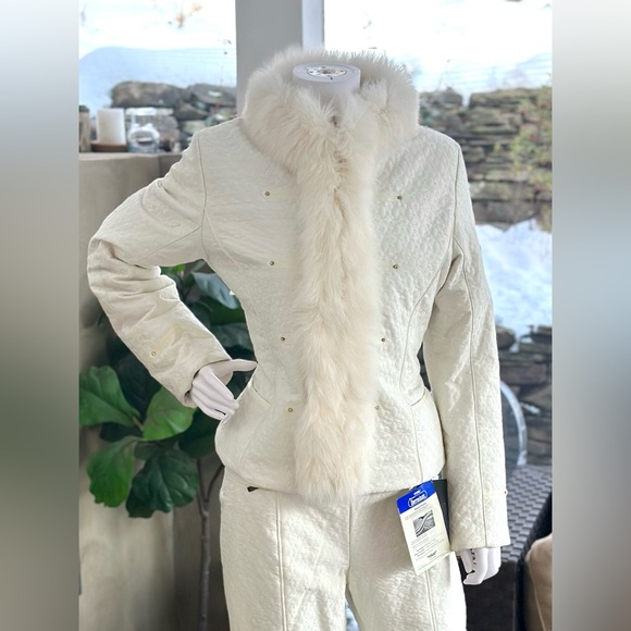 NWT Metropolis Rhapsody Ski Snow Suit Jacket Pants Winter White Size 10 - Picture 2 of 16